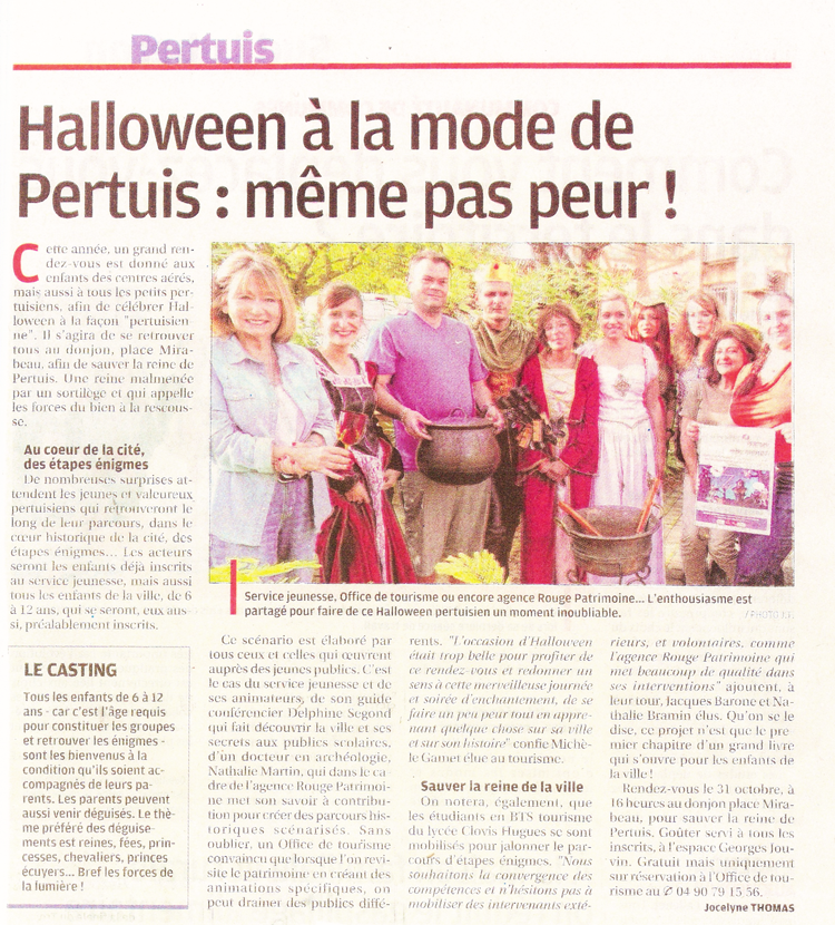 Article dans la provence