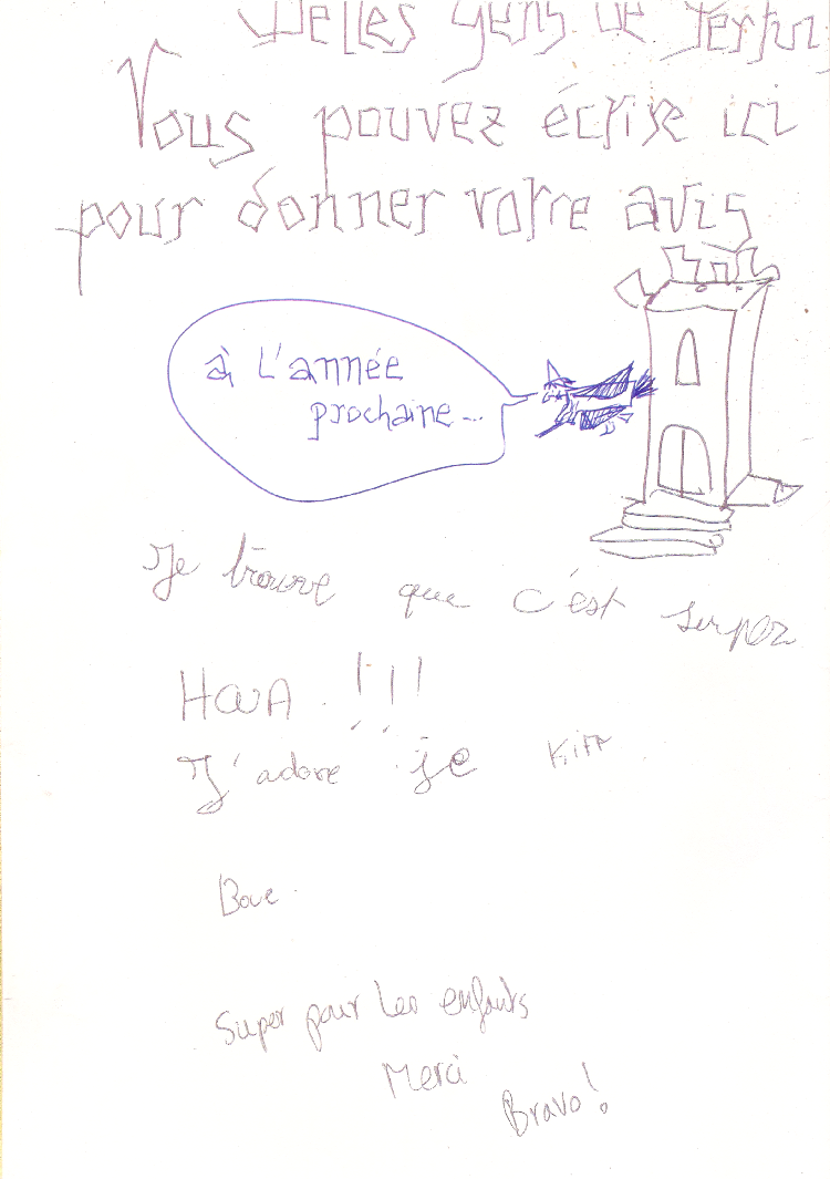 Extrait du livre d'or