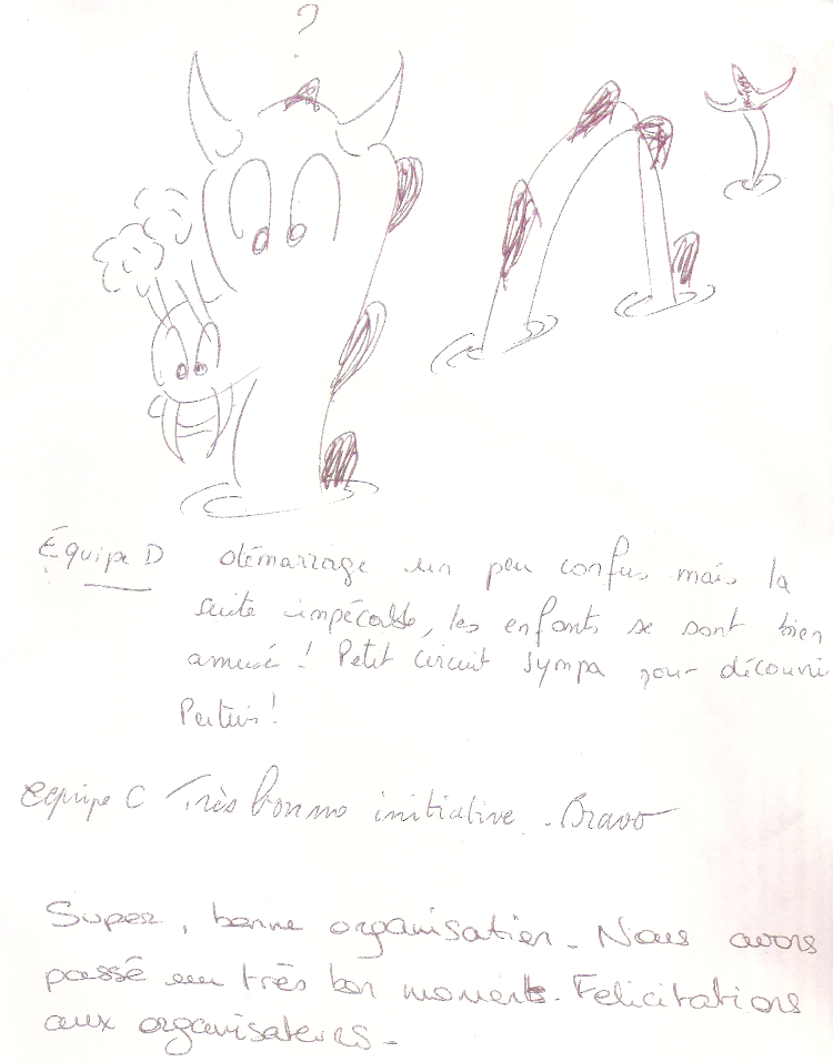 Extrait du livre d'or