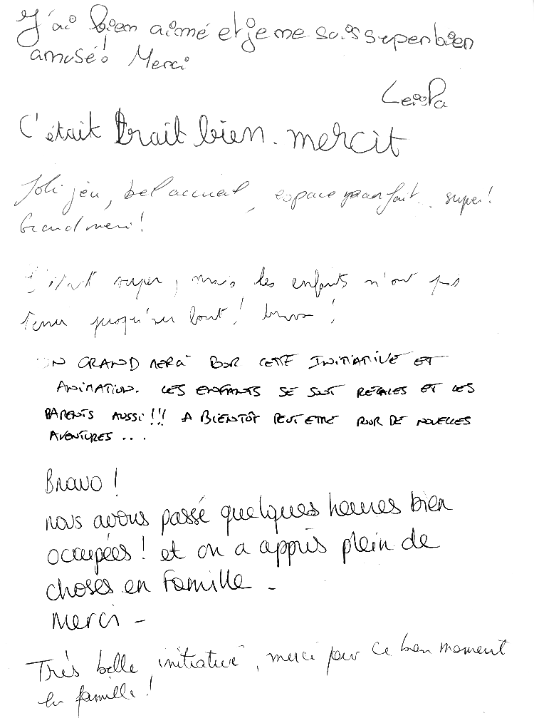Extrait du livre d'or