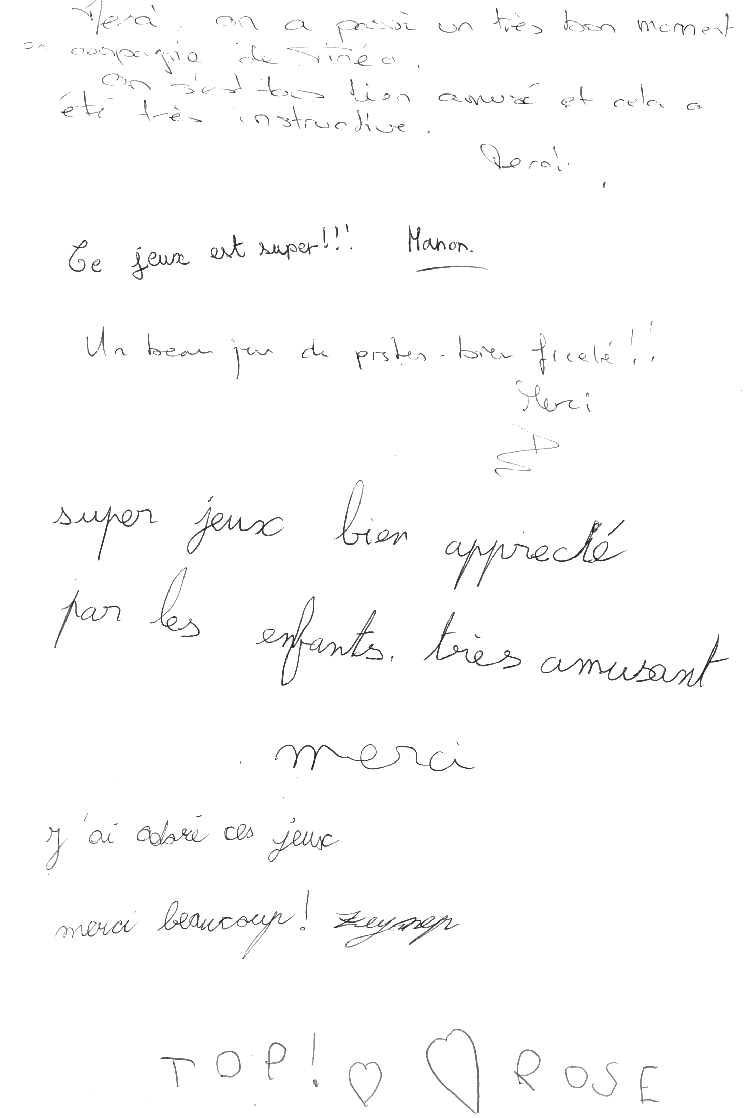 Extrait du livre d'or